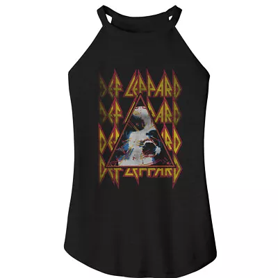 Buy Def Leppard Repeat Logo Hysteria Face Women's Rocker Tank T Shirt Rock Merch • 27£