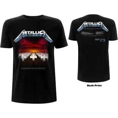 Buy Official Licensed - Metallica - Master Of Puppets Tracks T Shirt Thrash Metal • 19.99£