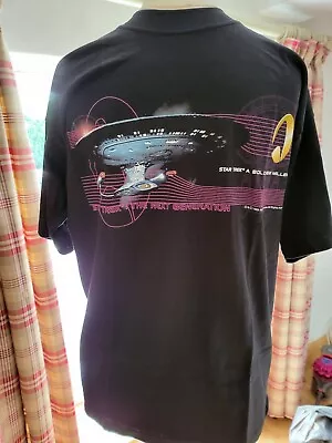 Buy Star Trek T Shirt Medium-sized Black Tee Sci-Fi New Free Postage • 9£