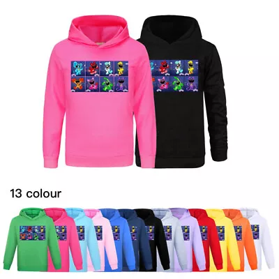 Buy Kids Hoodies Smiling Critters Boys Girls Casual Long Sleeve Hooded Jumpers Tops • 12.56£