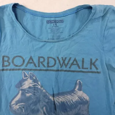 Buy Monopoly Boardwalk Short Sleeve Casual Graphic T-Shirt Youth Size Large L Blue • 10.44£