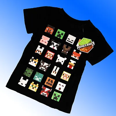 Buy Boys Minecraft T Tee Shirt Top Genuine Mojang™3-15 Years • 4.97£