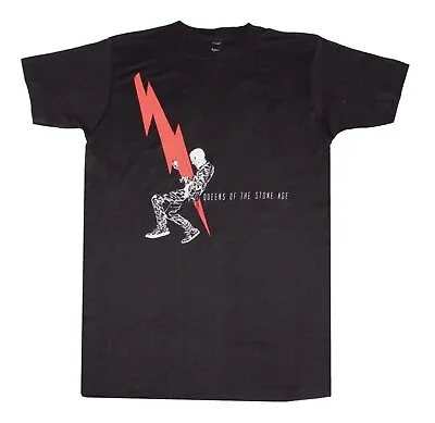 Buy Official Queens Of The Stone Age Lightning Dude Mens Black T Shirt QOTSA Tee • 16.95£