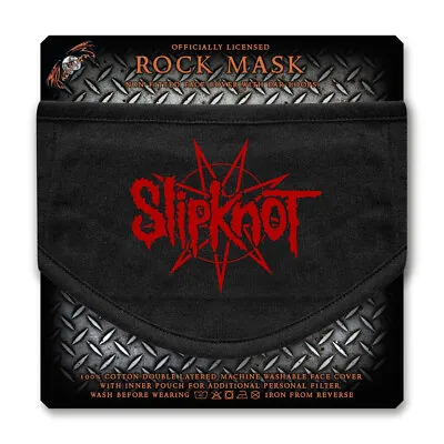 Buy Slipknot Pentagram Logo Black Face Mask OFFICIAL • 13.79£