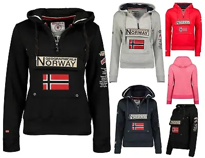 Buy Geographical Norway Women's GYMCLASS C Lady Jacket Hoodie Sweater Hoodie S M L 2XL • 32.58£