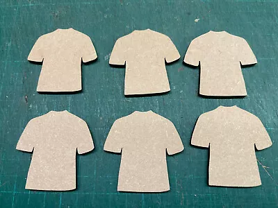 Buy Mdf  Wooden 6 X Small Tee Shirts  /shape /  Sign / Stencil  • 2.30£