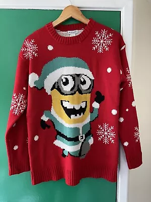 Buy Minions : Despicable Me Christmas Red Jumper Mens Size Large. VGC • 8.50£