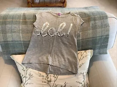 Buy Girls Grey ‘LOL’ Sequin T-shirt Age 5-6 Years • 2.99£