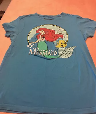 Buy Juniors Girls The Little Mermaid Vintage Disney Ariel T Shirt Blue Large C • 15.74£