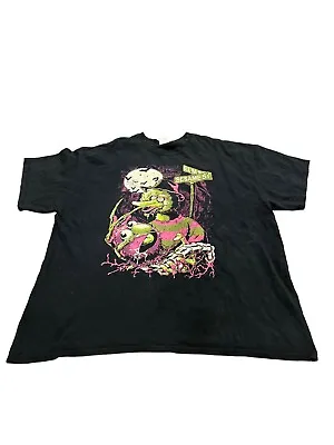 Buy Vintage Elm St Sesame Street Men’s T-shirt Size XL Black Horror Halloween • 21.90£