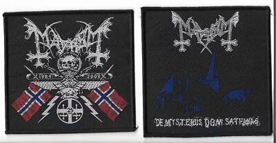 Buy Lot Of 2 MAYHEM De Mysteriis/Coat Of Arms Woven SEW-ON PATCHES Licensed Merch • 6.99£