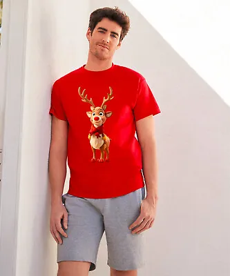 Buy Reindeer Christmas T-shirt Reindeer Santa Kids Sleigh Party Merry Christmas Love • 13.99£