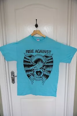 Buy Rise Against - T-shirt Light Blue Med (approx 40 ) - Unworn Stored Vintage Tour • 11£