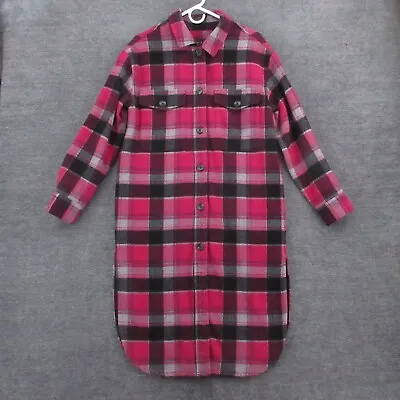 Buy Sanctuary X Anthropologie Jacket Womens XS Cora Plaid Shirt Jacket Pink Shacket • 113.39£