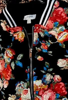 Buy Umgee Black Quilted Floral Bombe Sprring Jacket  Multicolor Zip • 23.14£