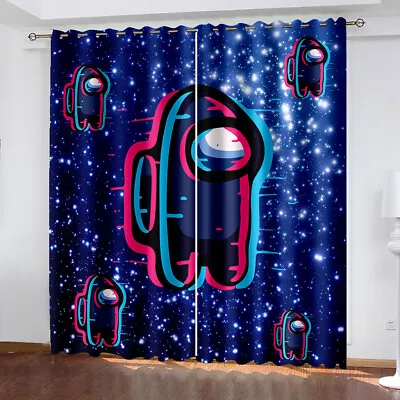 Buy Kids Boys Among Us Curtains  Thick Blackout Curtains Thermal Ring Top Eyelet H1 • 33.14£