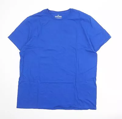 Buy Spiderman Mens Blue Cotton T-Shirt Size 2XL Round Neck • 6£