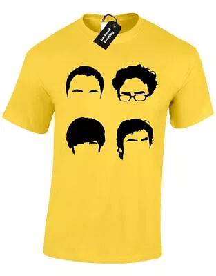 Buy Big Bang 4 Faces Mens T Shirt Bazinga Theory Sheldon Cooper Funny Geek Top • 7.99£