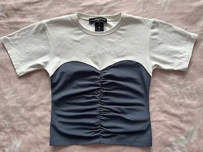 Buy MDV 10 Corset Style T-shirt Short Sleeve Top Blue White Petite • 9£