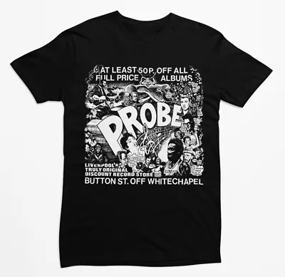 Buy Probe Records 1980s Plastic Bag Design T-Shirt • 14.95£