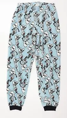 Buy Love To Lounge Womens Blue Geometric Polyester Capri Pyjama Pants Size 10 - Olaf • 4.25£