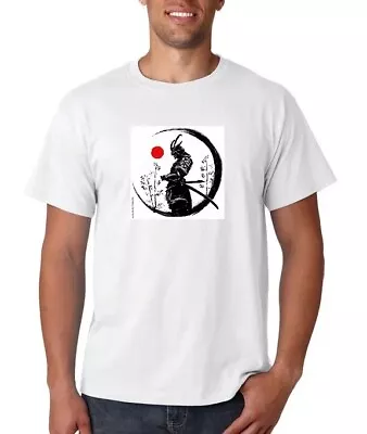 Buy Mens White T Shirts Xxl Japan Art Print.samurai Art Print.party Festival T Shirt • 12.99£
