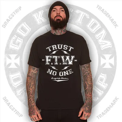 Buy Dragstrip Clothing Trust No One Hotrod Lucky 13 Tattoo Biker Rockabilly T`shirt  • 25£