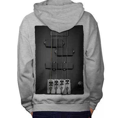Buy Wellcoda Old Guitar Strings Mens Hoodie, Music Art Design On The Jumpers Back • 25.99£