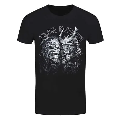 Buy Iron Maiden T-Shirt Senjutsu Greyscale Heads Band New Black Official • 15.95£