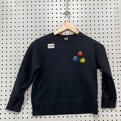 Buy Uniqlo Sesame Street Crewneck Sweatshirt Elmo Cookie Monster Youth 7/8 16x18.5 • 10.10£