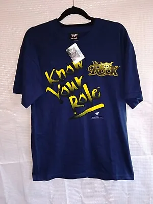 Buy WWF WWE RARE Original The Rock Know Your Role T Shirt NEVER WORN With Tags Med • 79.99£