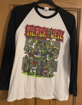 Buy Pierce The Veil T Shirt Long Sleeve Rock Metal Band Tour Merch Tee Size Large • 22.50£