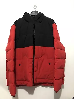 Buy Marks & Spencer Thermowarmth Hooded Puffer Coat Jacket Red/Black 4XL £75 • 49.99£