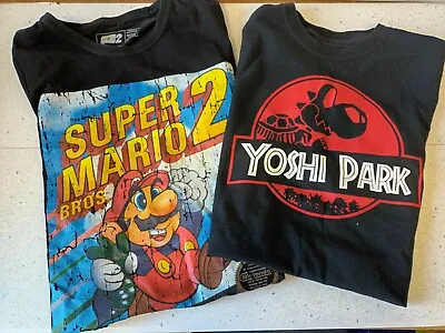 Buy VINTAGE Nintedo Tshirts Size Small X2 Yoshi And Super Mario Brothers 2 • 16.50£