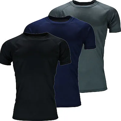 Buy New Mens Breathable T Shirt Wicking Cool Running Gym Top Sports Performance Lot • 14.95£