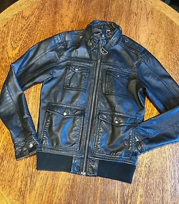 Buy Men’s H&M Leather Jacket Size S Slim Fit (Rare) Vintage • 35£