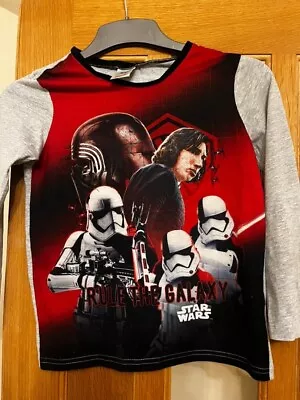 Buy Boys T-shirt Long Sleeved Disney/ Star Wars / Kylo Ren • 3£