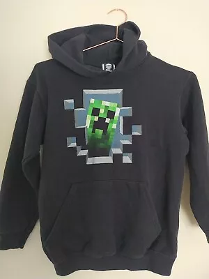 Buy Jinx Minecraft Gaming Creeper Black Unisex Hoodie Pullover Jumper UK 9-10Y • 5£