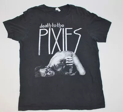 Buy Death To The Pixies Band Music Concert Tour Dates Shirt Double Sided Black Faded • 31.84£