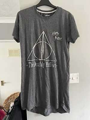 Buy HARRY POTTER The Deathly Hallows Grey Nightshirt Size S Short Sleeve65%polyester • 0.99£