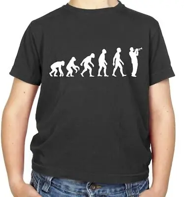 Buy Evolution Of Man Trumpet Player Kids T-Shirt - Music - Trumpeter - Instrument • 11.95£