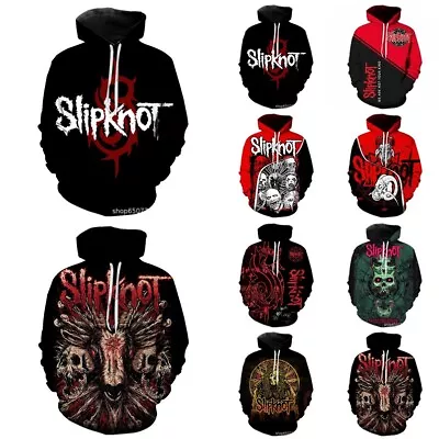 Buy Slipknot 3D Hoodie Unisex Men Women Long Sleeve Hoodie Pullover Jumper Top • 18.66£