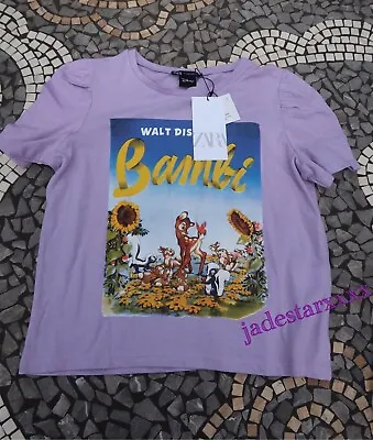 Buy Zara Bambi Disney T Shirt S Small 8 New • 14.99£