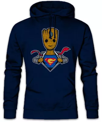 Buy Super Groot Hoodie Sweatshirt Guardians Of The Fun Man Tree Comic Galaxy S • 40.79£