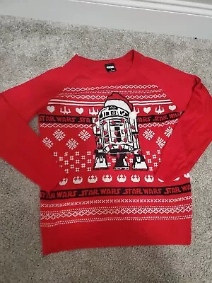 Buy Womens Star Wars  Ugly Christmas Sweater Size Medium Star Wars R2D2  • 23.62£