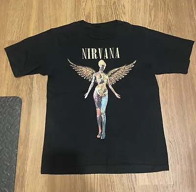 Buy Official Vintage Nirvana In Utero Black T Shirt Officially Licensed Mens Retro • 30£