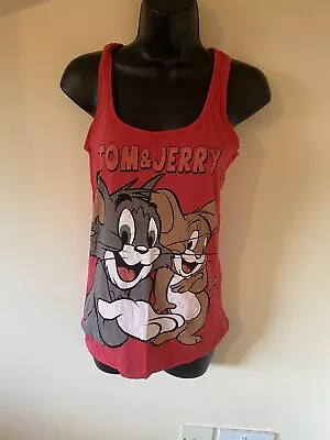 Buy Tom And Jerry Red Vest Top Size S • 2.50£
