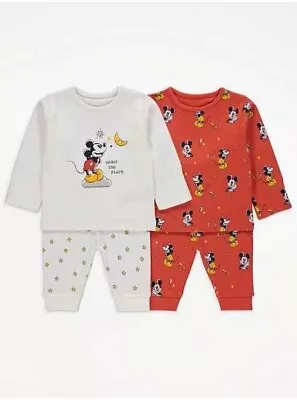 Buy Bnwt Boys Age 18-24 Months Disney Mickey Mouse  Pyjamas Set 2 Pairs • 0.99£