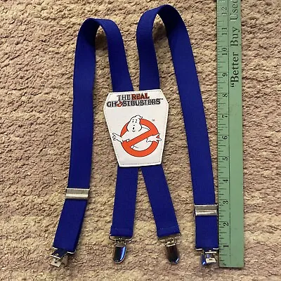 Buy Vintage The Real Ghostbusters Suspenders RARE 1984 Columbia Pictures Blue EUC • 36.52£