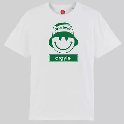 Buy One Love Smiley White Organic Cotton T-shirt For Fans Of Plymouth Argyle Gift • 22.99£